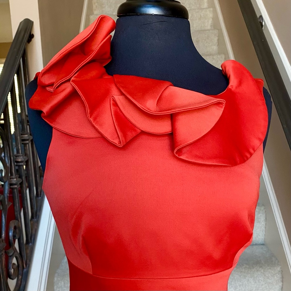 Sleeveless Ruffle Collar Karen Millen Dress
